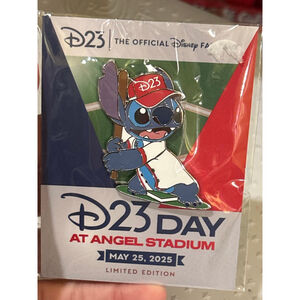 Disney Stitch D23 day exclusive Baseball pin